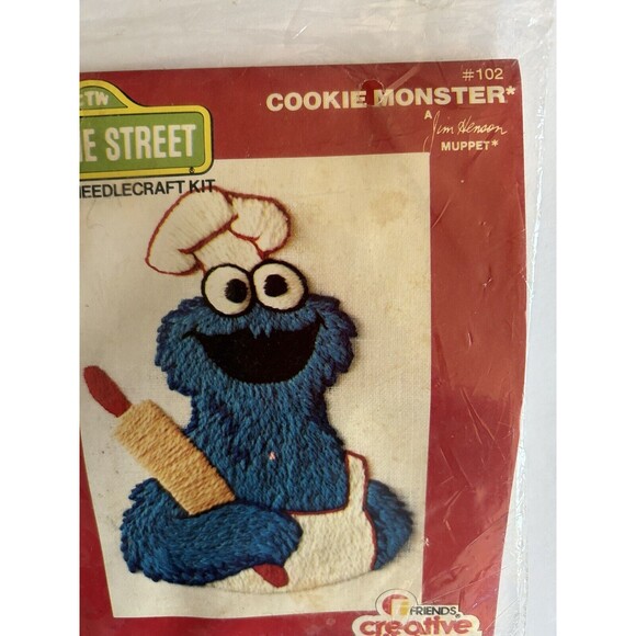 Sesame Street Cookie Monster 102 Creative Stitchery Crewel Embroidery Kit SEALED - Picture 2 of 7